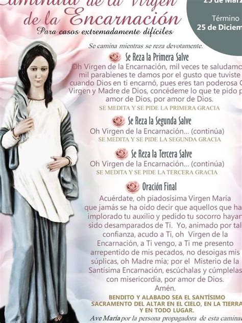 Oración A La Virgen De La Encarnación