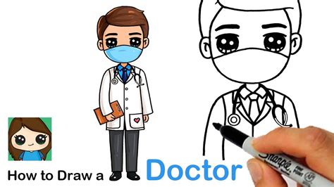 Cómo Dibujar Un Médico Héroe De La Salud