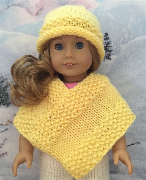 Cute Poncho For The 18 Doll Pattern By Janice Helge Crochet Doll