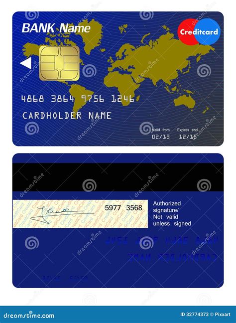 Front And Back Of Credit Card Stock Photos Image 32774373