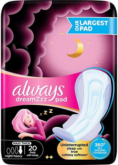 Buy Always Dreamzzz Cotton Soft Maxi Thick Night Long Sanitary Pads