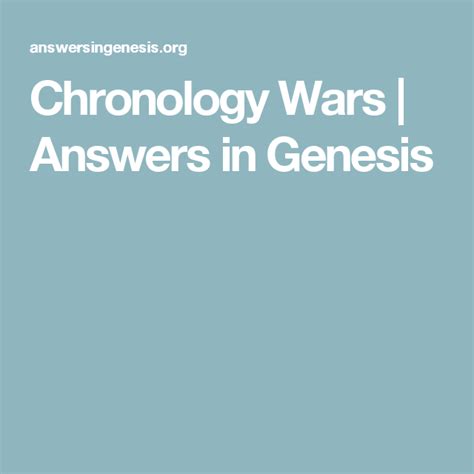 Chronology Wars Answers In Genesis Theistic Evolution Dinosaur Movie