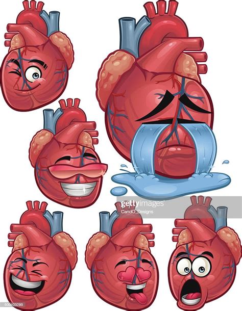 Human Heart Cartoon Set B Stock Illustration Getty Images