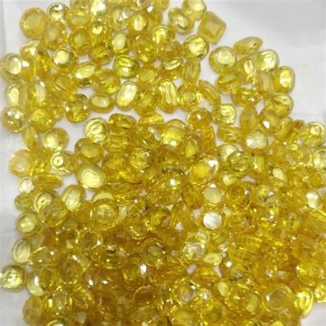 Yellow Semi Precious Gemstone Markaad Stone Packaging Type Packet