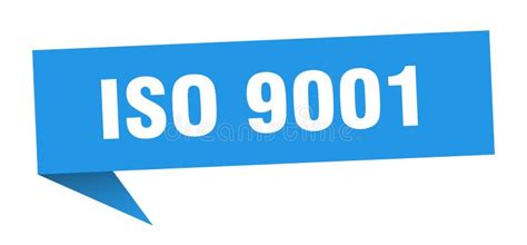 Iso 9001 Banner Iso 9001 Speech Bubble Stock Vector Illustration Of