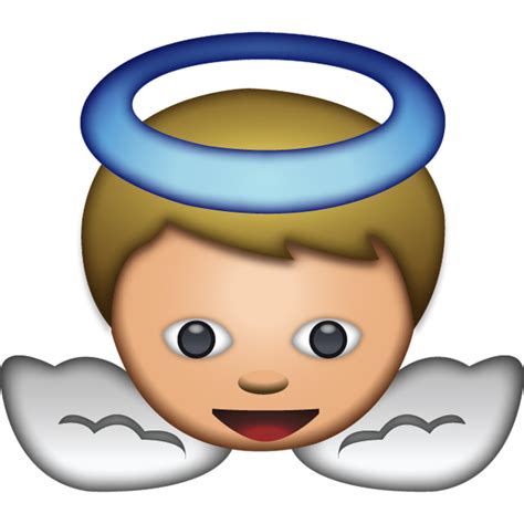 Download White Baby Angel Emoji | Emoji Island