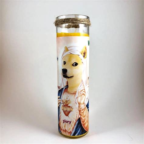Doge Prayer Candle Free Shipping Us Etsy