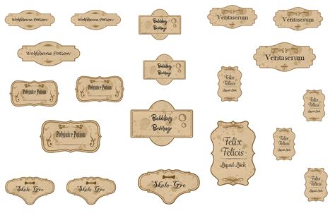 Most of these posters are 8 x 10, which make. Harry Potter potion bottle labels by THfreaken on DeviantArt