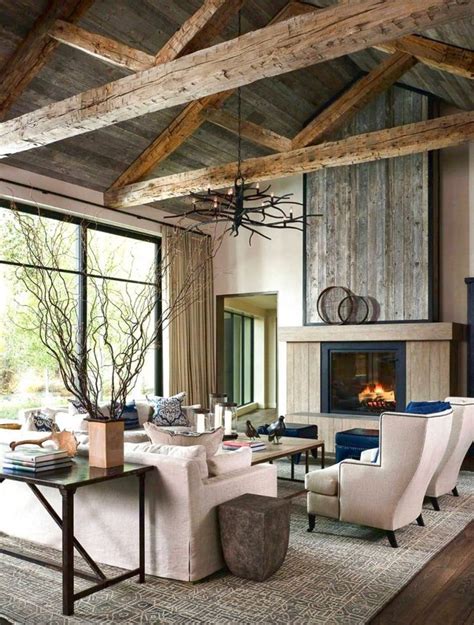 45 Best Rustic Farmhouse Living Room Interior With Rug Decor Ideas