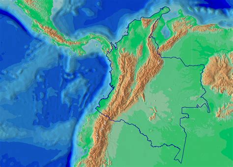 Relieve Colombia Mapsofnet