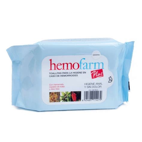 Hemofarm Plus Toallitas Higiene En Caso De Hemorroides Unidades