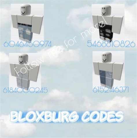 Bloxburg White Shirt Codes