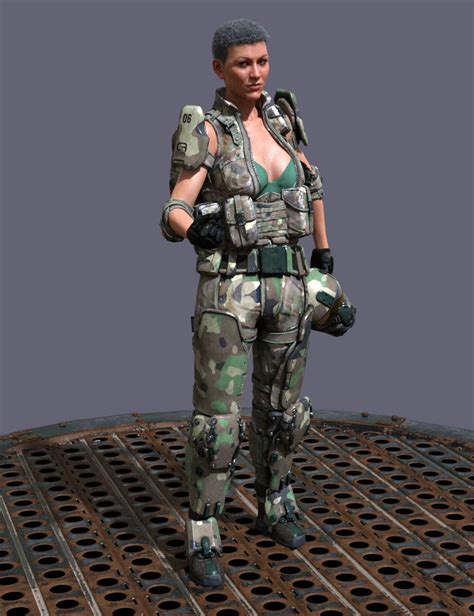 Colonial Forces Add On For Tactical Assault Outfit For Genesis 8 Females Daz 3d