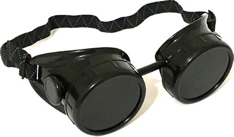 1 Alazco Black Welding Oxy Acetylene Goggles Steampunk 50mm Eye Cup 5 Lens Welding