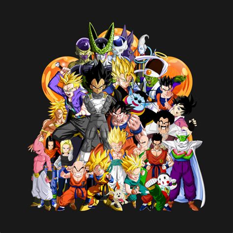 Motivated by his desire for revenge, he seeks to gain more power to kill the tyrant frieza and avenge his people. Dragon Ball Z - Another Character Collage - Dragon Ball Z - T-Shirt | TeePublic
