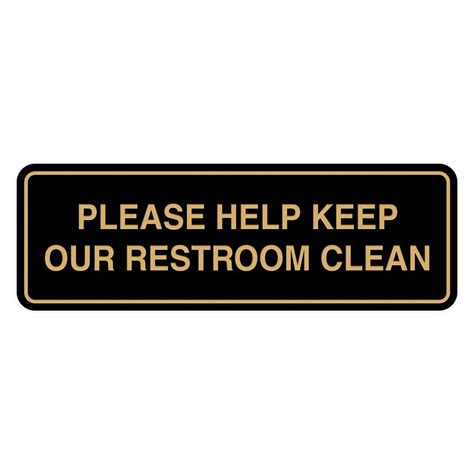 Standard Please Help Keep Our Restroom Clean Sign Etsy