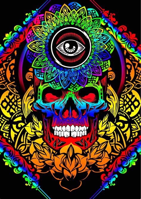Psychedelic Skull My Creation Pinterest Psychedelic And Skulls