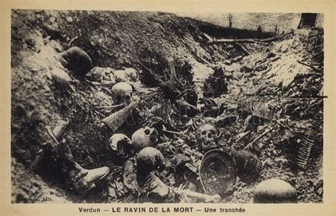 A Trench Ravine Of Death Verdun France World War I Stock Image