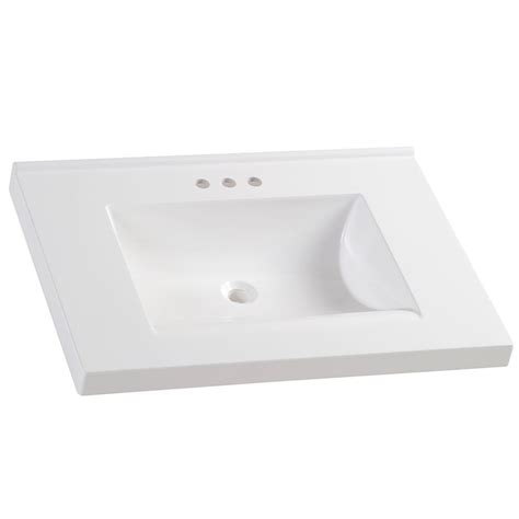 Select styles deliver in days, not weeks for you to get started on your remodeling project sooner. Glacier Bay 31 in. W x 22 in. D Cultured Marble Vanity Top ...