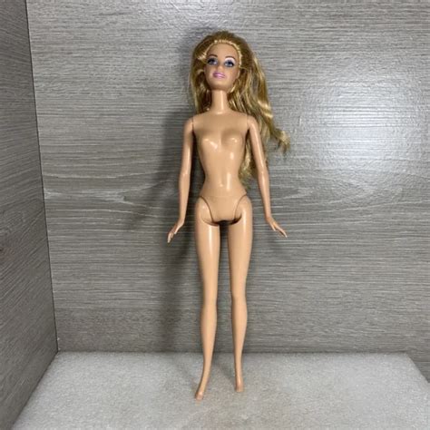 Vtg Mattel Nude Barbie Doll S Blonde Hair Blue Eyes Bendable