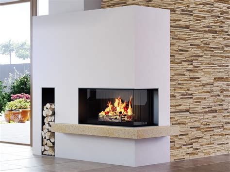 How about wood burning fireplace insert? Wood-burning corner fireplace RII By RÜEGG