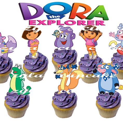 Dora Cupcake Toppers Etsy