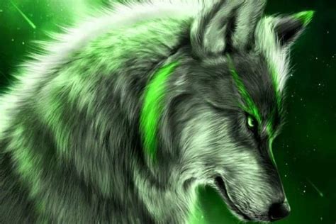 Green Wolf Wallpaper Awesome Wallpapers