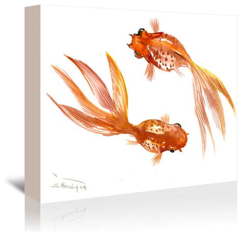 According to feng shui, a fish represents wealth and prosperity because the actual word in chinese: "Feng Shui Goldfish Koi 3" - Asian - Prints And Posters ...