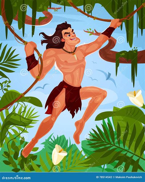 Tarzan Jungle Girl Elephant Illustration Stock Image Cartoondealer