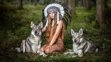 woman with wolves david nathaniel katzenbach smirnovs flickr