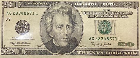 1996 Vintage 20 Dollar Bill Etsy