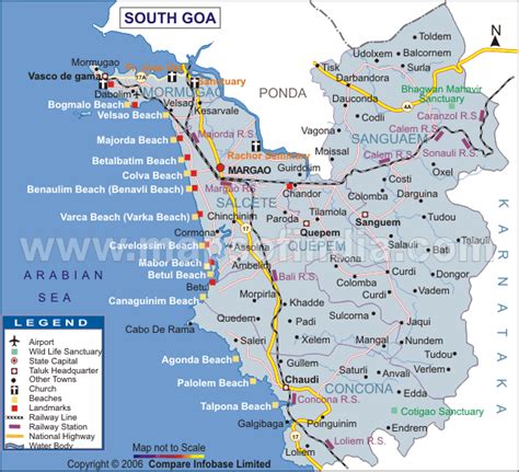 South Goa South Goa District Map