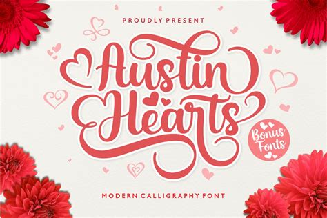 Austin Hearts Calligraphy Script Font Dafont Free