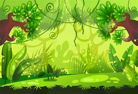 Laeacco Cartoon Jungle Tropical Landscape Scene Baby Photography
