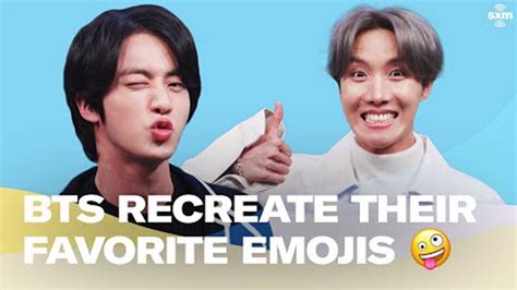 Bts Recreate Their Favorite Emojis Youtube