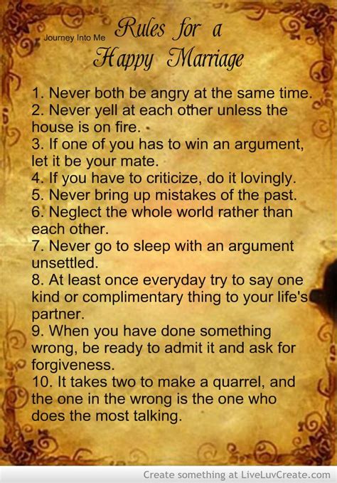 Rules For A Happy Marriage Picture By Claudette Chevrier Inspiring