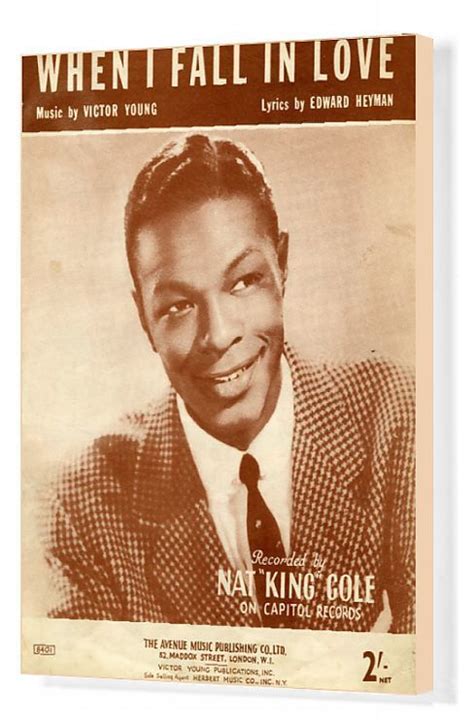 Print Of Music Cover When I Fall In Love Nat King Cole Nat King