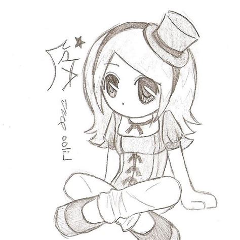 Chibi Cute Easy Anime Drawings Custom Cute Chibi Anime Drawing Art