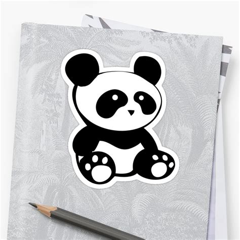 Panda Sticker By Tigerstriped Redbubble