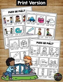 Give an example from your daily life in which the shape of an object changes by applying a force. Push and Pull Worksheets A Force and Motion Activity ...