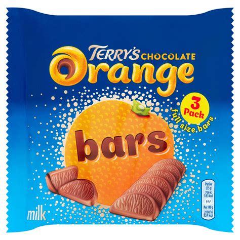 Terrys Milk Chocolate Orange Bars 3 X 35g 105g Multipacks