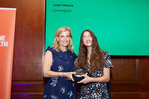 Hrh The Countess Of Wessex Presents Lowri Moore With Love Your Eyes Campaigner Of The Year Award