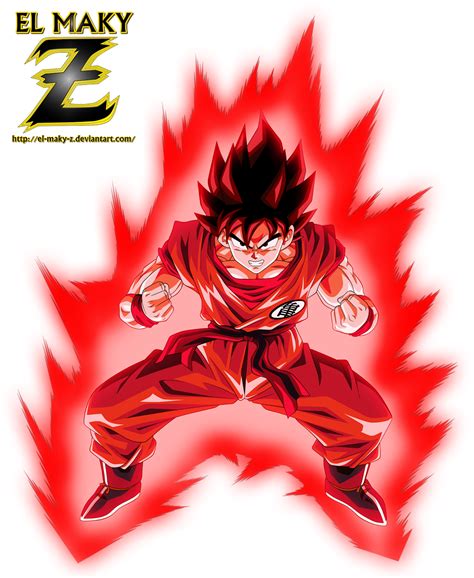 Download Hd El Nuevo Goku Dragonball Z Saiyan Saga Goku Kaioken Aura Png Transparent Png Image