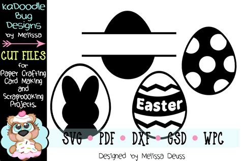 Easter Eggs Vinyl Cut File Svg Pdf Dxf Gsd Wpc