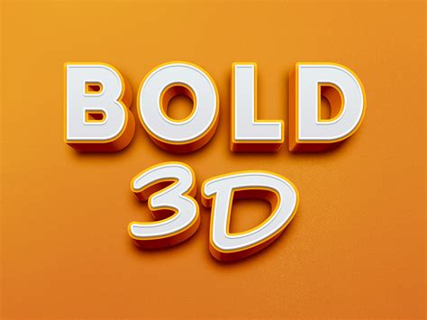 3d Bold Text Effect Free Psd File All Design Creative