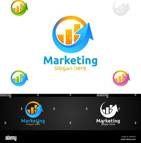 Marketing Financial Advisor Logo Design Template Stock Vector Image