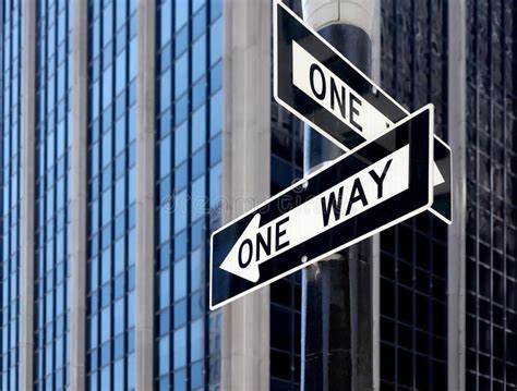 One Way Street Traffic Signs In New York City Usa Stock Photo Image