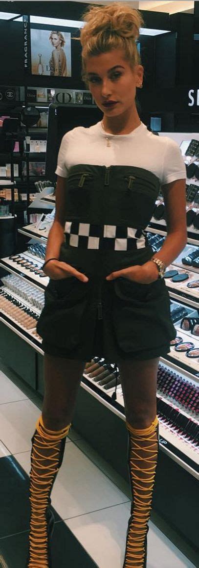 who made hailey baldwin s green lace up shoes and white short sleeve dress