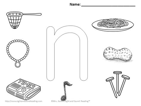 Letter N Coloring Pages Preschool Craft Activities, Letter N