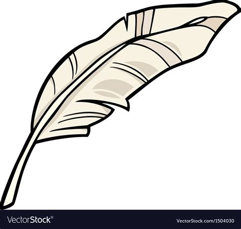 Feather Clip Art Cartoon Royalty Free Vector Image